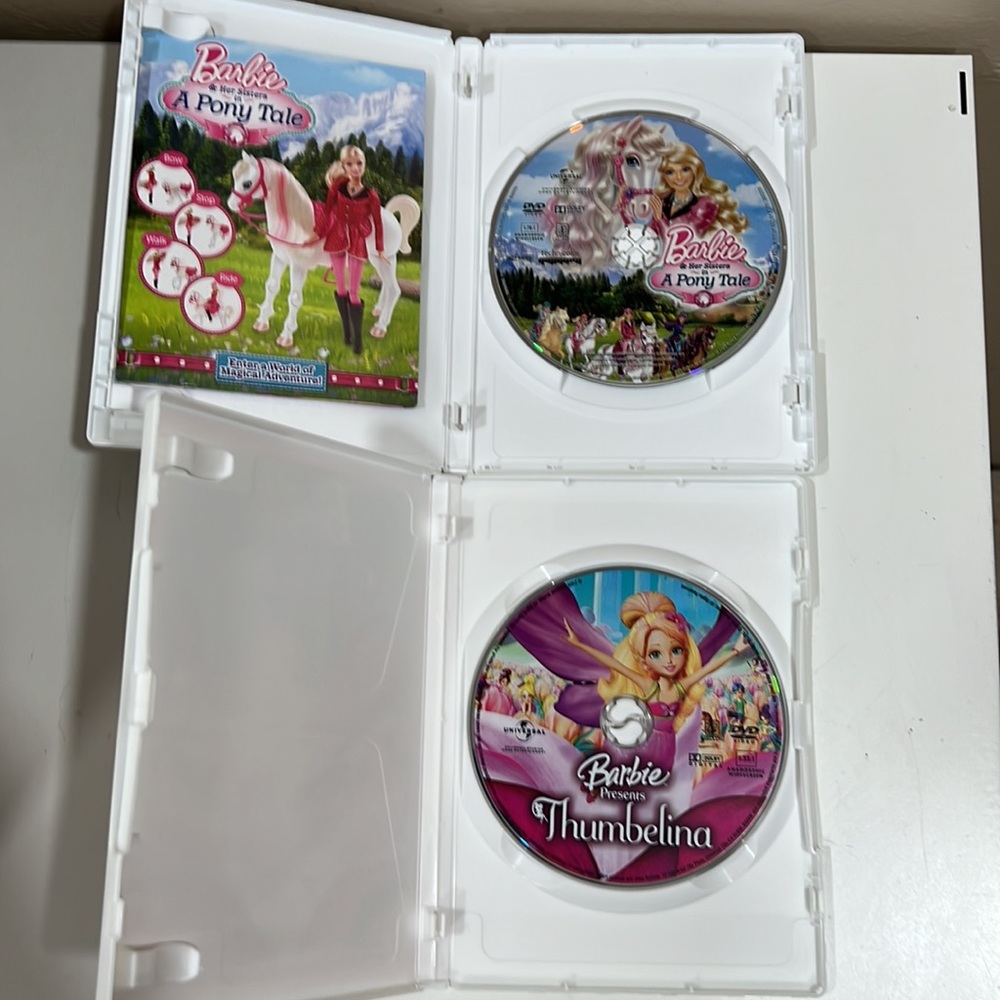 Barbie DVD - Lot of 2. A Pony Tail and Thumbelina. - Picture 3 of 3